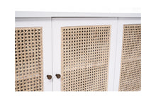 Load image into Gallery viewer, Hamilton Cane Four Door Sideboard - White - Boho Bliss