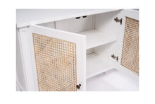 Load image into Gallery viewer, Hamilton Cane Four Door Sideboard - White - Boho Bliss