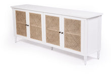 Load image into Gallery viewer, Hamilton Cane Four Door Sideboard - White - Boho Bliss