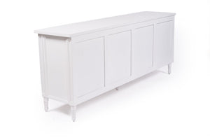 Hamilton Cane Four Door Sideboard - White - Boho Bliss