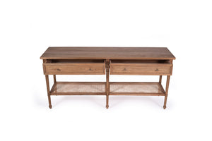 Hamilton Console Table - Weathered Oak - 185cm - Boho Bliss