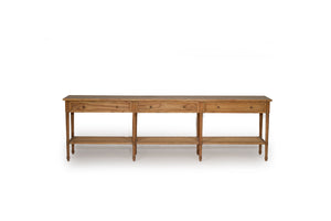 Hamilton Console Table - Weathered Oak - 280cm - Boho Bliss