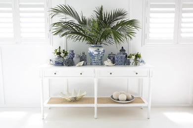 Hamilton Console Table - White - 185cm - Boho Bliss