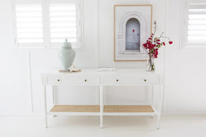 Hamilton Console Table - White - 185cm - Boho Bliss