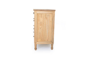 Hamilton Dresser - Weathered Oak with Five Drawers - Boho Bliss