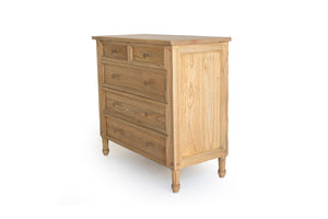 Hamilton Dresser - Weathered Oak with Five Drawers - Boho Bliss
