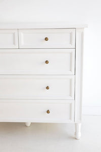Hamilton Dresser - White with Five Drawers - Boho Bliss
