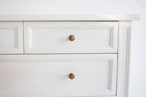 Hamilton Dresser - White with Five Drawers - Boho Bliss