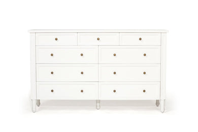 Hamilton Dresser - White with Nine Drawers - Boho Bliss