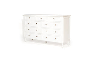 Hamilton Dresser - White with Nine Drawers - Boho Bliss