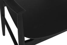 Load image into Gallery viewer, Harlow Dining Armchair - Black with Timber Seat - Boho Bliss