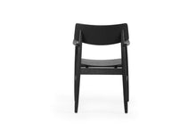Load image into Gallery viewer, Harlow Dining Armchair - Black with Timber Seat - Boho Bliss