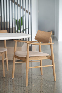 Harlow Dining Armchair - Natural - Boho Bliss