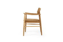 Load image into Gallery viewer, Harlow Dining Armchair - Natural with Timber Seat - Boho Bliss
