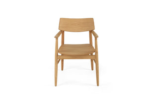 Harlow Dining Armchair - Natural with Timber Seat - Boho Bliss