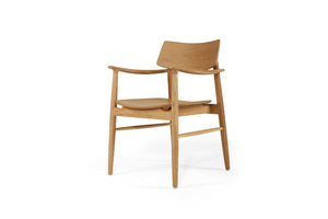 Harlow Dining Armchair - Natural with Timber Seat - Boho Bliss