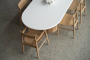 Harlow Dining Armchair - Natural with Timber Seat - Boho Bliss