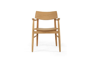Harlow Dining Armchair - Natural with Timber Seat - Boho Bliss