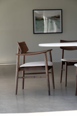 Harlow Dining Armchair - Walnut - Boho Bliss