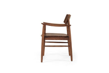 Load image into Gallery viewer, Harlow Dining Armchair - Walnut with Timber Seat - Boho Bliss