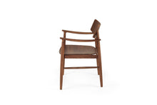 Load image into Gallery viewer, Harlow Dining Armchair - Walnut with Timber Seat - Boho Bliss