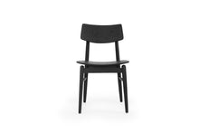 Load image into Gallery viewer, Harlow Dining Chair - Black with Timber Seat - Boho Bliss