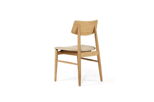 Harlow Dining Chair - Natural with Linen Seat - Boho Bliss