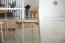 Load image into Gallery viewer, Harlow Dining Chair - Natural with Linen Seat - Boho Bliss