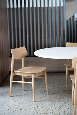 Harlow Dining Chair - Natural with Timber Seat - Boho Bliss