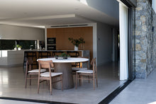 Load image into Gallery viewer, Harlow Dining Chair - Walnut with Linen Seat - Boho Bliss