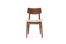 Load image into Gallery viewer, Harlow Dining Chair - Walnut with Linen Seat - Boho Bliss