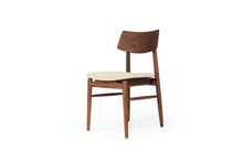 Load image into Gallery viewer, Harlow Dining Chair - Walnut with Linen Seat - Boho Bliss