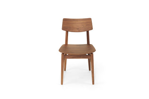 Harlow Dining Chair - Walnut with Timber Seat - Boho Bliss
