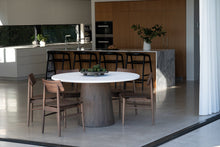 Load image into Gallery viewer, Harlow Dining Chair - Walnut with Timber Seat - Boho Bliss