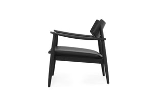 Harlow Occasional Chair - Black with Leather Seat - Boho Bliss