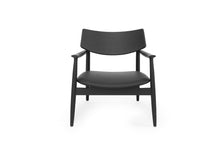 Load image into Gallery viewer, Harlow Occasional Chair - Black with Leather Seat - Boho Bliss