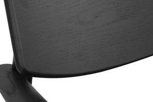 Harlow Occasional Chair - Black with Leather Seat - Boho Bliss