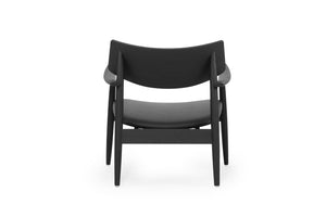 Harlow Occasional Chair - Black with Leather Seat - Boho Bliss