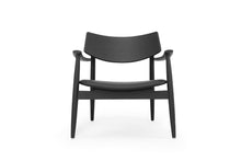 Load image into Gallery viewer, Harlow Occasional Chair - Black with Leather Seat - Boho Bliss