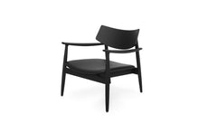 Load image into Gallery viewer, Harlow Occasional Chair - Black with Leather Seat - Boho Bliss