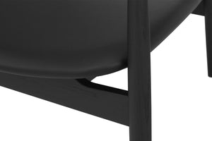 Harlow Occasional Chair - Black with Leather Seat - Boho Bliss