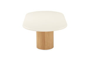 Harlow Oval Coffee Table 1.5m - Natural Oak Base - Boho Bliss