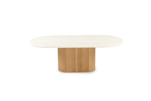 Load image into Gallery viewer, Harlow Oval Coffee Table 1.5m - Natural Oak Base - Boho Bliss