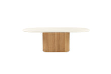 Load image into Gallery viewer, Harlow Oval Coffee Table 1.5m - Natural Oak Base - Boho Bliss