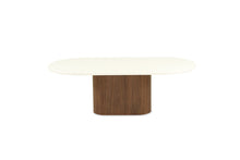 Load image into Gallery viewer, Harlow Oval Coffee Table 1.5m - Walnut Oak Base - Boho Bliss