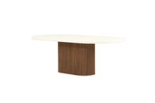 Load image into Gallery viewer, Harlow Oval Coffee Table 1.5m - Walnut Oak Base - Boho Bliss