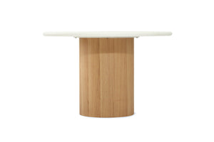 Harlow Oval Dining Table 2.8m - Natural Oak Base - Boho Bliss