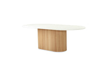Load image into Gallery viewer, Harlow Oval Dining Table 2.8m - Natural Oak Base - Boho Bliss