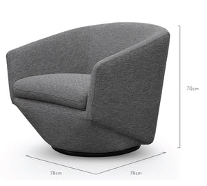 Hemy Lounge Chair - Oslo Grey - Boho Bliss