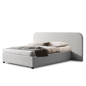 Holloway Queen Bed (with storage) - Clay Grey - Boho Bliss